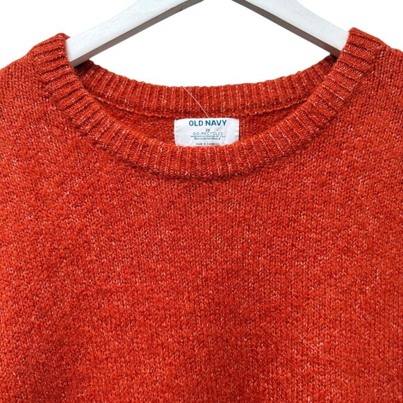 OLD NAVY Womens Sweater Plus Size 2X Orange Rust Crew Neck Knit Pullover - Picture 3 of 6